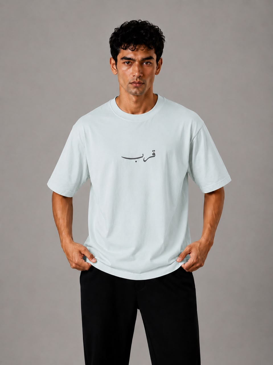 Qurb Oversized T-Shirt- Grey