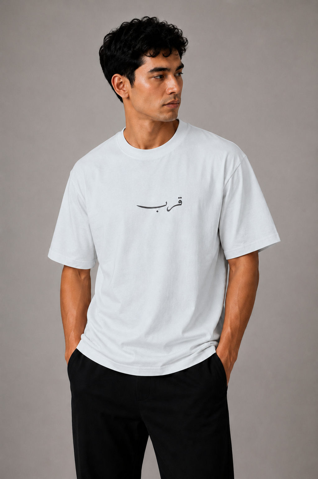 Qurb Oversized T-Shirt- Grey