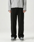 Waffle Relaxed Fit Trousers – Black