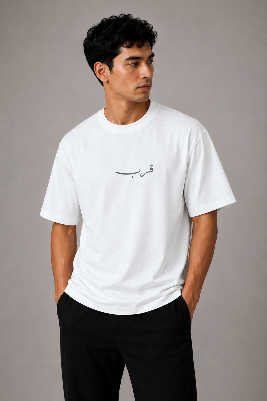 Qurb Oversized T-Shirt- Grey