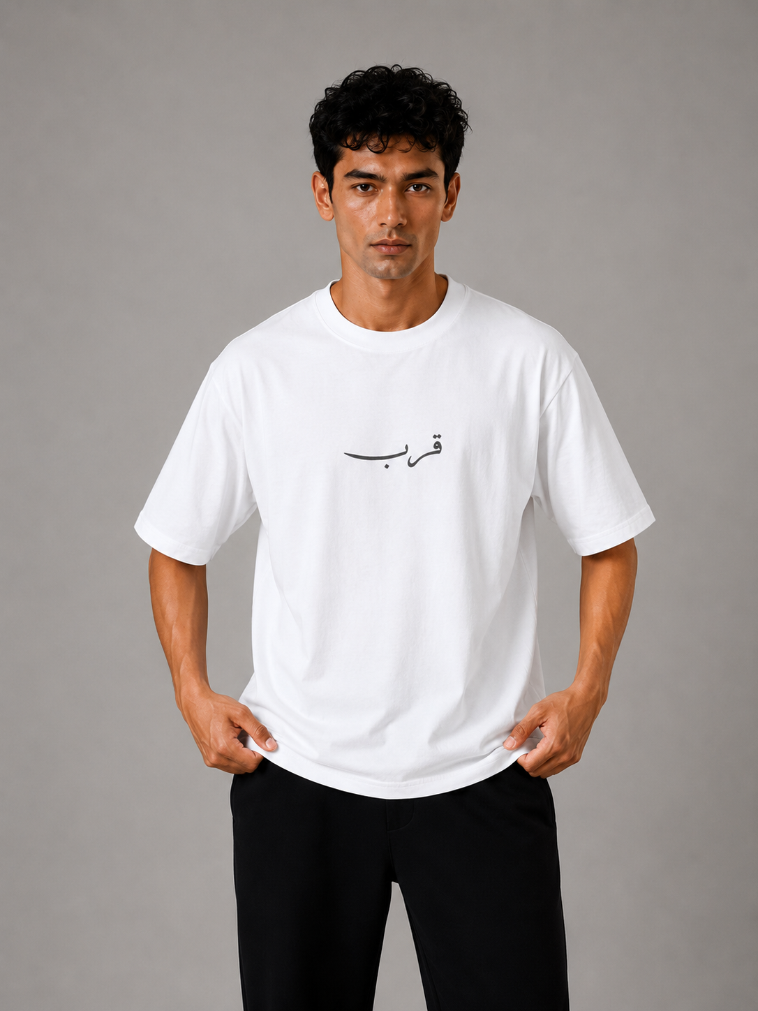 Qurb Oversized T-Shirt- Grey